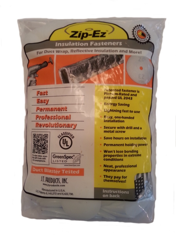 Zip Ez Duct Wrap Insulation Fasteners